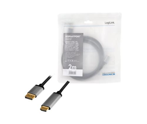 LOGILINK CDA0107 Cable DP/M to HDMI/M 2m