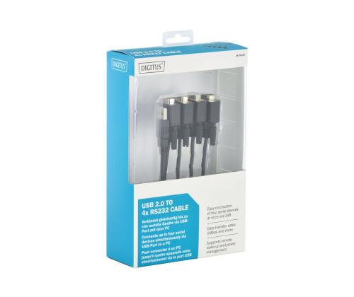 DIGITUS USB 2.0 to RS232x4 Cable