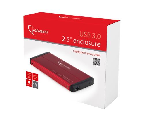 GEMBIRD EE2-U3S-2-R HDD/SSD enclosure Ge