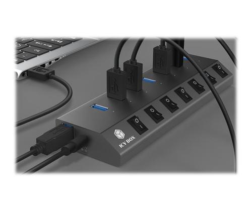 ICYBOX IB-HUB1701-C3 7-port hub