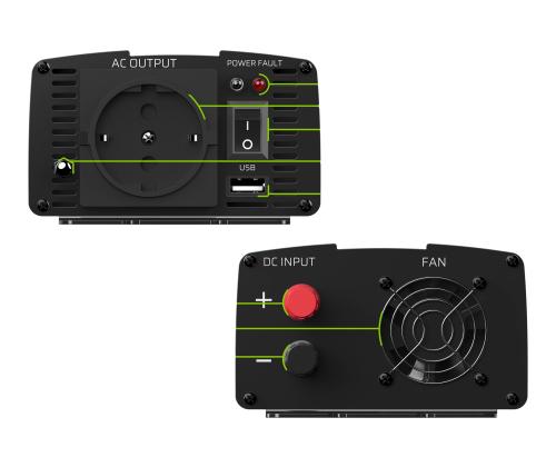 GREEN CELL Car Power Inverter 24V to 230