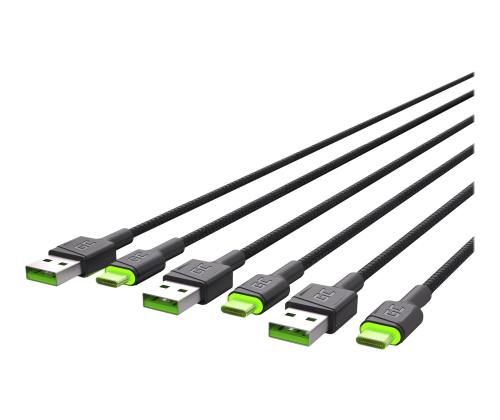 GREENCELL 3x Cable GC Ray USB-C 120cm