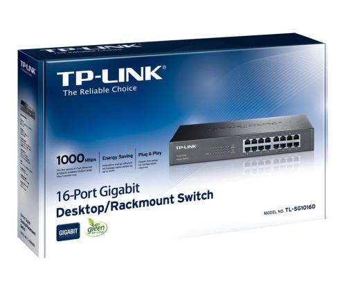 TP-LINK 16port Gigab. ECO-Switch 19in