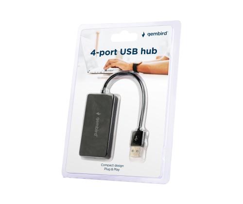 GEMBIRD USB 2.0 4-port hub black