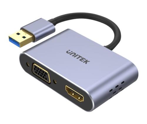 UNITEK V1304A Adapter USB-A- HDMI VGA
