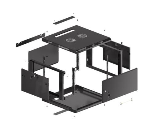 LANBERG Wall mount cabinet 19inch 6U