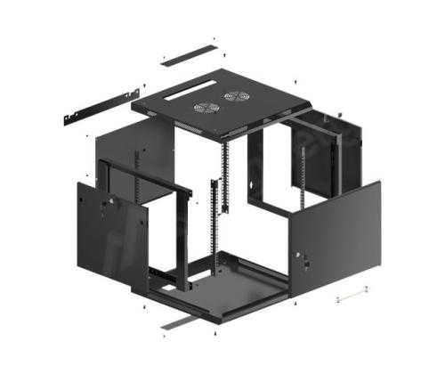 LANBERG Wall mount cabinet 19inch 6U
