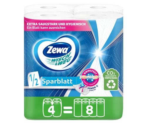 Majapidamispaber 2-kihiline ZEWA Wisch&Weg 4rl
