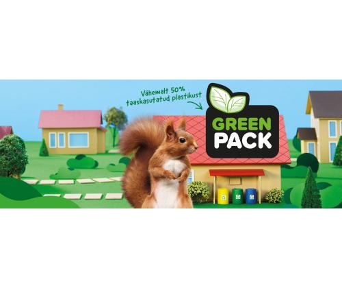 Majapidamispaber 2 kihiline, SERLA Orava, 4 rulli mustriga