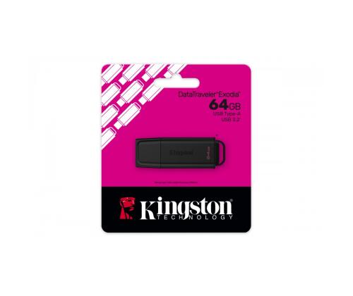 Mälupulk 64GB KINGSTON Exodia must USB 3.2