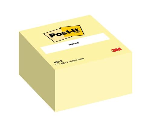 Märkmekuup 76x76mm POST-IT kanaari kollane 450 lehte