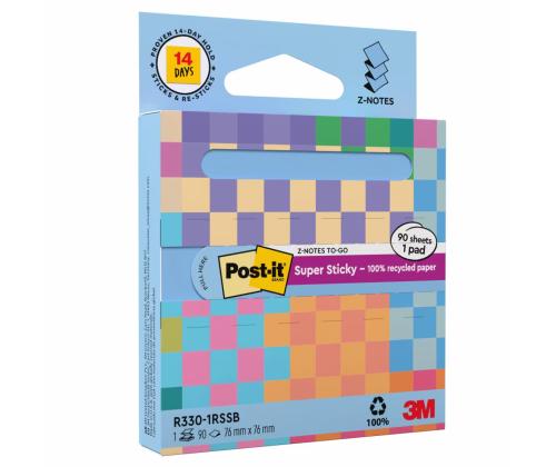 Märkmepaber 76x76mm POST-IT Z-notes R330 90 lehte pastelne sinine
