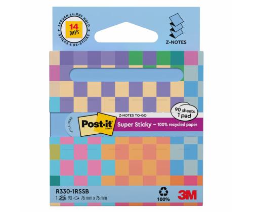 Märkmepaber 76x76mm POST-IT Z-notes R330 90 lehte pastelne sinine