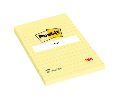 Märkmepaber 102x152mm POST-IT T660 jooneline 100 lehte