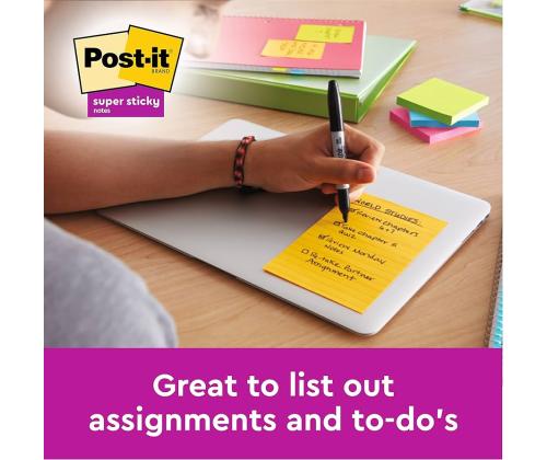 Märkmepaber 200x149mm A5 POST-IT 6845 Super Sticky 4x45 lehte