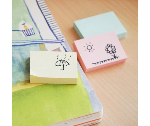 Märkmepaber 38x51mm StickN 12x100lehte erinevad värvid