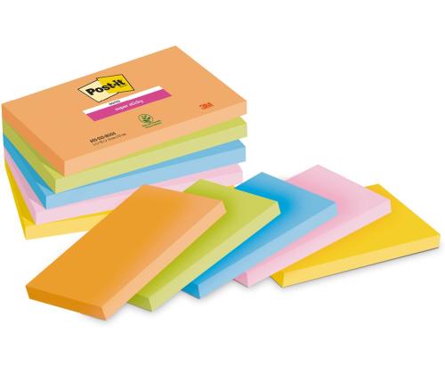 märkmepaber 76x127mm POST-IT 6555SSBO Super Sticky 5x90 lehte	