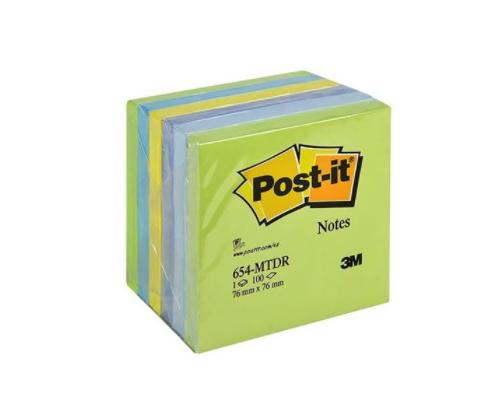 Märkmepaber 76x76 Post-it 654DR pastelsed toonid 6pakk