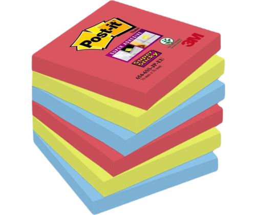 Märkmepaber 76x76mm POST-IT 654 SS Bora Bora 6x90 lehte