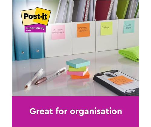 Märkmepaber 76x76mm POST-IT 654SS Carnival 12x90 lehte