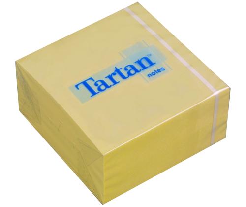 Märkmepaber TARTAN Notes Cube 7676C-Y, kollane, 76 mm x 76 mm, 400 lehtepakis, 1 PadPack