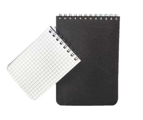 märkmeplokk spiraalköites ülevalt A6 SMLT ruuduline plastkaaned 60 lehte must
