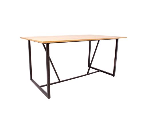Söögilaud AMSTERDAM 160x90xH75cm, tamm/must