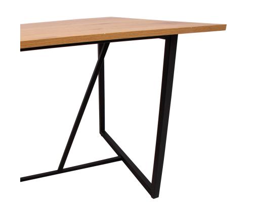 Söögilaud AMSTERDAM 160x90xH75cm, tamm/must