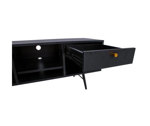 TV-laud LUXEMBOURG 150x40xH50cm, must melamiin