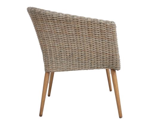 Tool NORWAY beež 61x62xH76cm, alumiiniumraam, kunstrotang