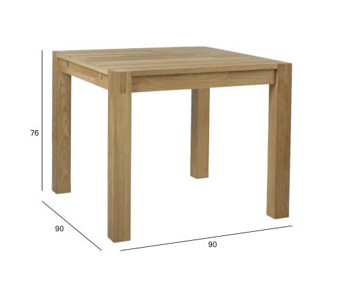 Söögilaud CHICAGO NEW 90x90xH76cm, MDF tammespooniga
