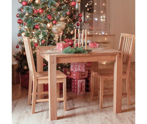 Söögilaud CHICAGO NEW 90x90xH76cm, MDF tammespooniga