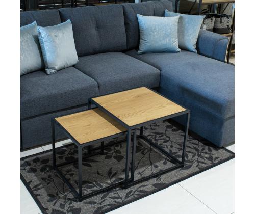 Diivanilauad 2tk SEAFORD, 50x50xH45cm/40x40xH40cm, tamm