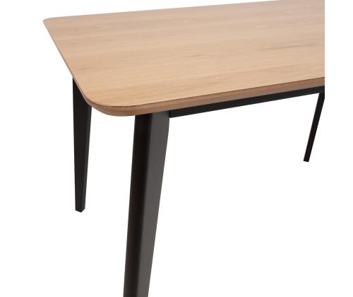 Söögilaud ROXBY 120x80xH76cm, tamm/must