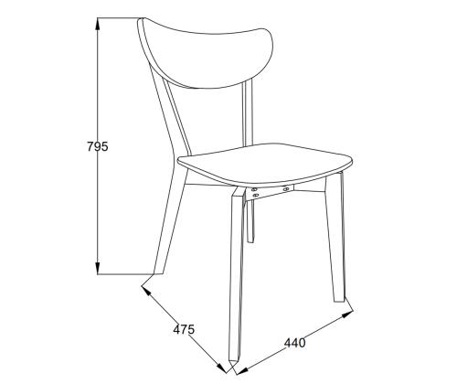 Tool ROXBY tamm, 45x55xH79,5cm