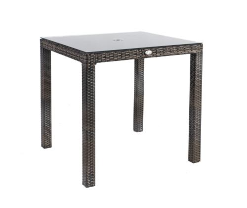 Aiamööbli komplekt WICKER laud ja 2 tooli, tumepruun