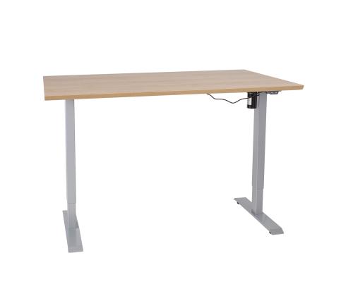 Töölaud ERGO 1-mootoriga 160x80xH71-121cm, hikkoripuu, melamiinplaat
