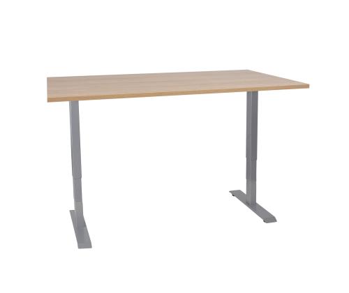 Töölaud ERGO 2-mootoriga 160x80xH60-125cm, hikkoripuu