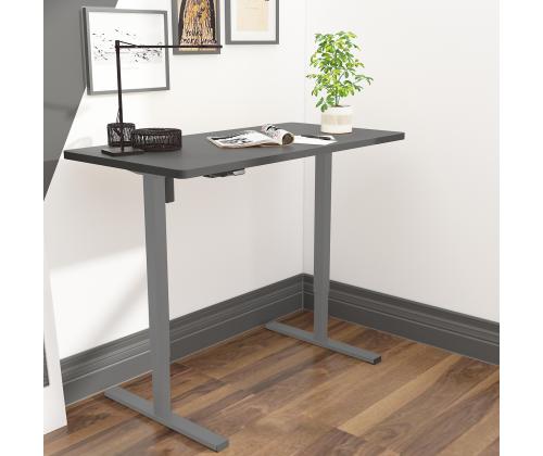 Töölaud ERGO OPTIMAL 1-mootoriga 120x60cm, must