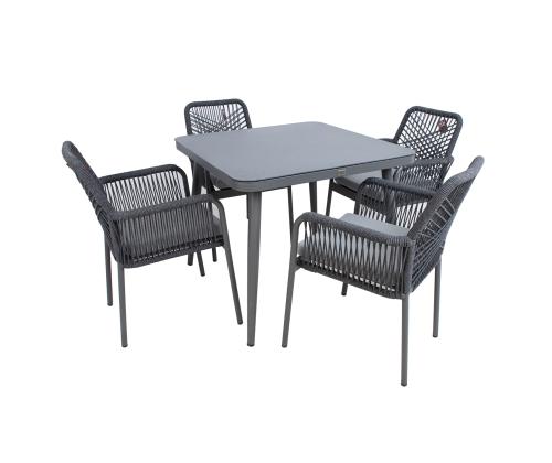 Aiamööblikomplekt HELA laud ja 4 tooli