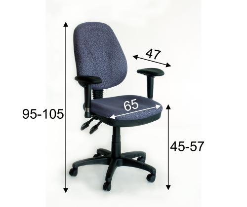 Arvutitool/kontoritool SAVONA, 65x47xH96-106cm, tumesinine, polüesterkangas, plastik