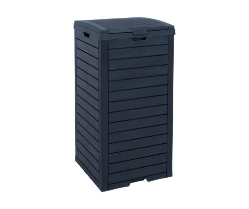 Prügikast GALA 41x41xH86cm/118L, must plastik