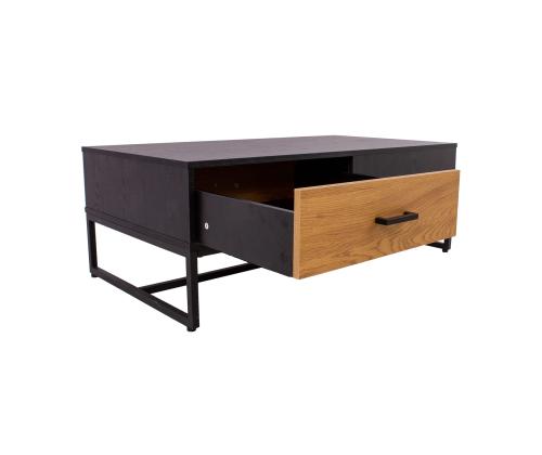 Diivanilaud AMSTERDAM 110x60xH40cm, tamm/must