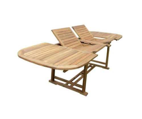 Laud FABIOLA 285/225/165x100xH75cm, akaatsia