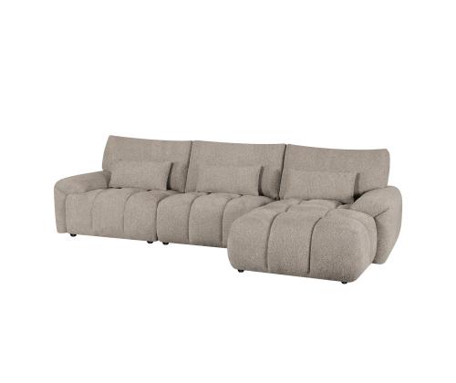 Nurgadiivan BARBARA PN 300x100/163xH89cm, helepruun