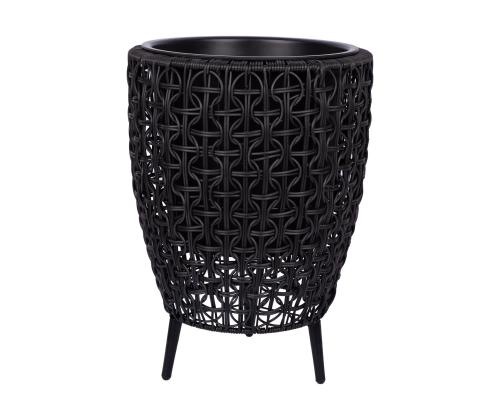 Lillepott WICKER 38x38xH54cm, must