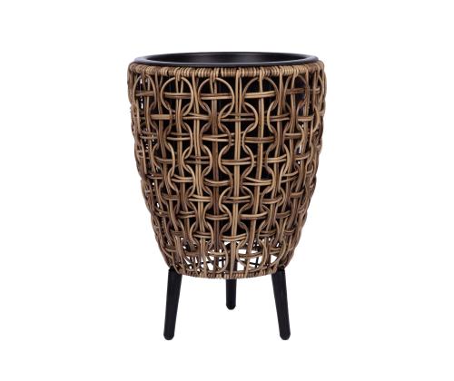 Lillepott WICKER 28x28xH42cm, pruun