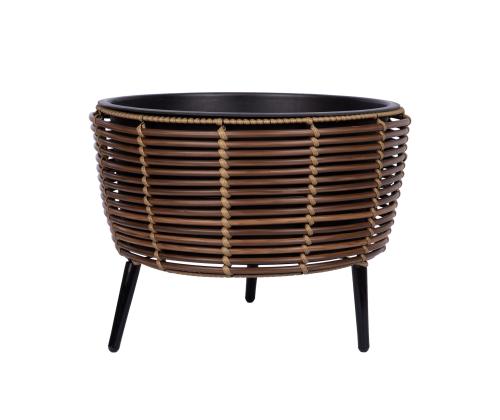 Lillepott WICKER 44x44xH34cm, pruun