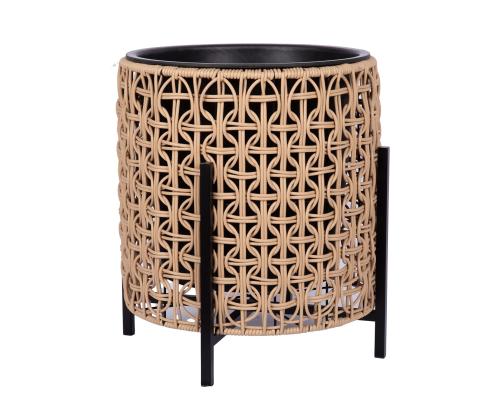 Lillepott WICKER alusega 39x39xH42cm, helepruun