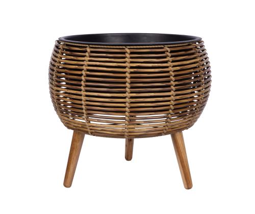 Lillepott WICKER 48x48xH43cm, helepruun